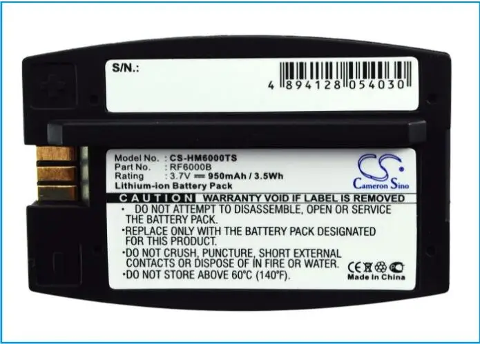 

Аккумулятор Cameron Sino 950 мАч для HME 6000 I.Q Blue Com6000 HS400 HS500 RFT SYS6000 SYS6100 Wireless IQ