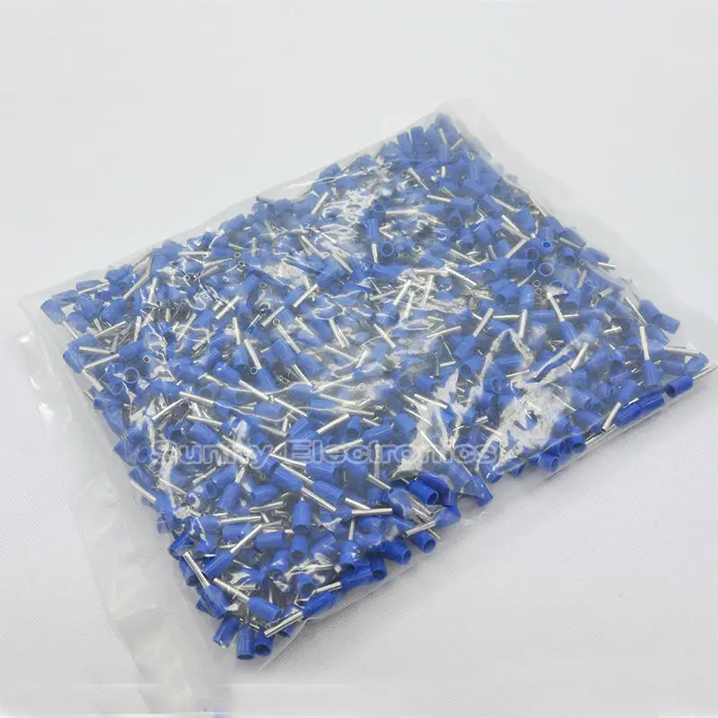 E1508 1000pcs 16 AWG 1.5mm2 Insulated Cord End Terminal Wire Ferrules