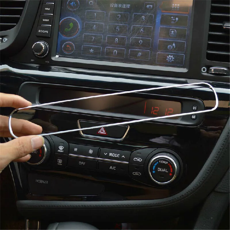 Car Interior Mouldings Accessories For Kia K5 Optima  2014 2015 Car Air Conditioning Screen Decoration Frame Car Stying 1 Pc