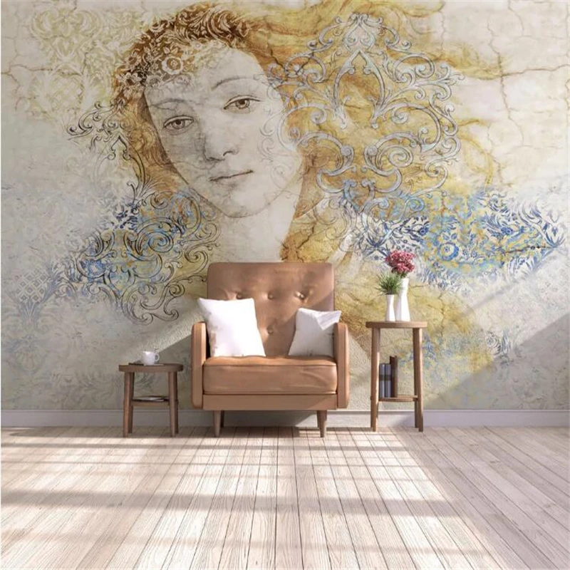 wellyu papel de parede para quarto Custom wallpaper European retro nostalgic hand-painted figure pattern wall decorative pain