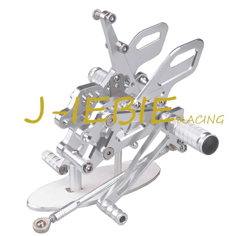 

CNC Racing Rearset Adjustable Rear Sets Foot pegs Fit For Kawasaki NINJA ZX10R 2004 2005 SILVER