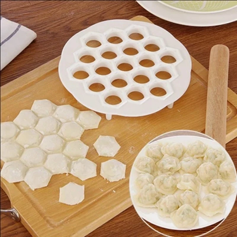 New Dumpling Mold Maker Kitchen Dough Press Ravioli DIY 19 Holes Dumplings Maker Mold