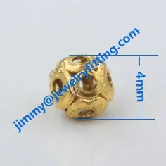 

10000pcs size 4mm Filigree jewelry findings copper beads metal filigree findings spacer beads shipping free