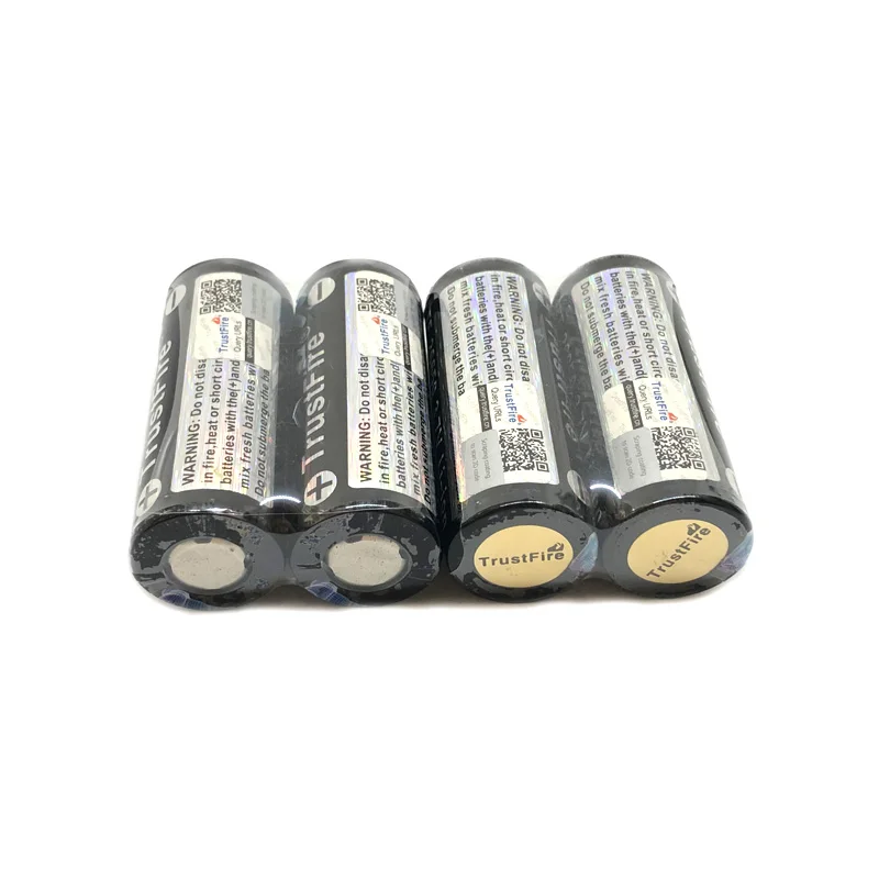 4pcs/lot TrustFire 3.7V 4000mAh 26650 Battery Rechargeable Li-ion Protected Batteries Cell with PCB For E-cigarettes Flashlights