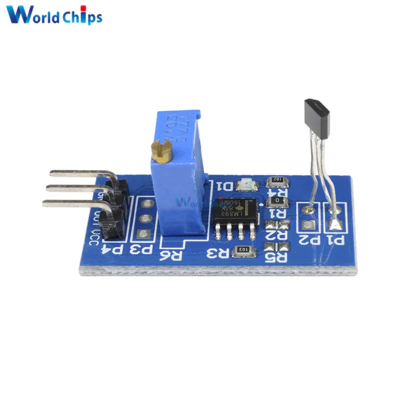 LM393 Hall Sensing Probe Hall Switch Sensor Module Motor Speed Test 5V/3.3V For Arduino Magnetic Detect Car