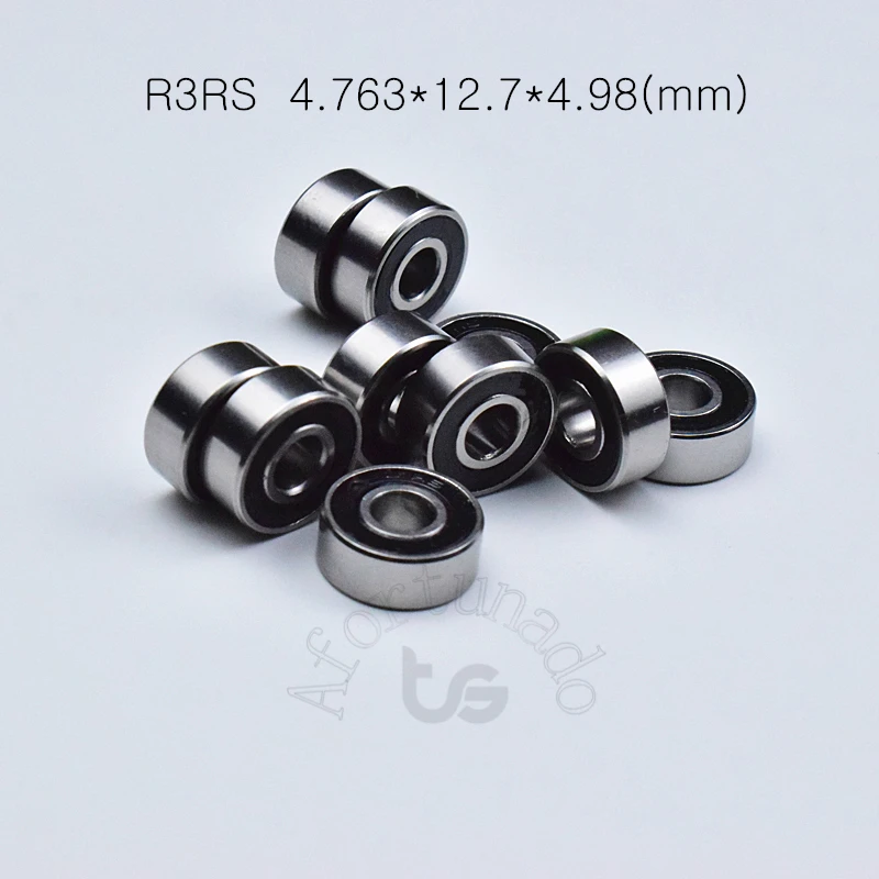 R3RS  Bearing 10pcs 4.763*12.7*4.98(mm) chrome steel rubber Sealed High speed Mechanical equipment parts