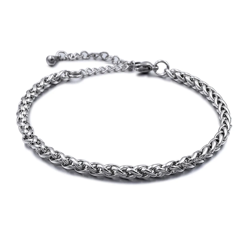 2025 Stainless Steel Beach Anklets For Women Accessories Silver Color Jewelry On Leg Ankle Bracelet Foot Chain Men Anklet Gift