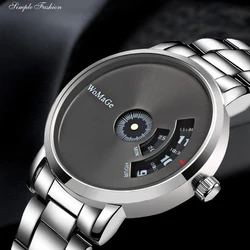 New Montre Homme Hot Selling Brand WoMaGe Wrist Watch Luxury Unique Style Men Quartz Watches Fashion Designer Male Watch