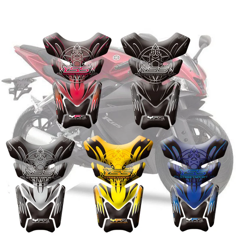 3D Motorcycle Tank Pad Protector Sticker Tank Decal Fishbone Protective For Yamaha XJ600 XJ900