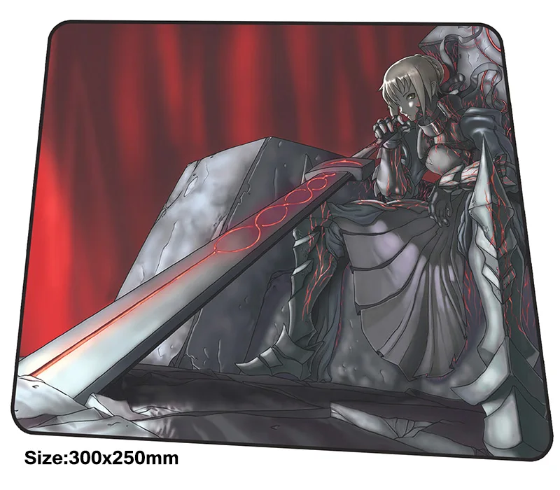 Fate Saber  mousepad 300x250x3mm gaming mouse pad big gamer mat cool new game computer desk padmouse Adorable large play mats