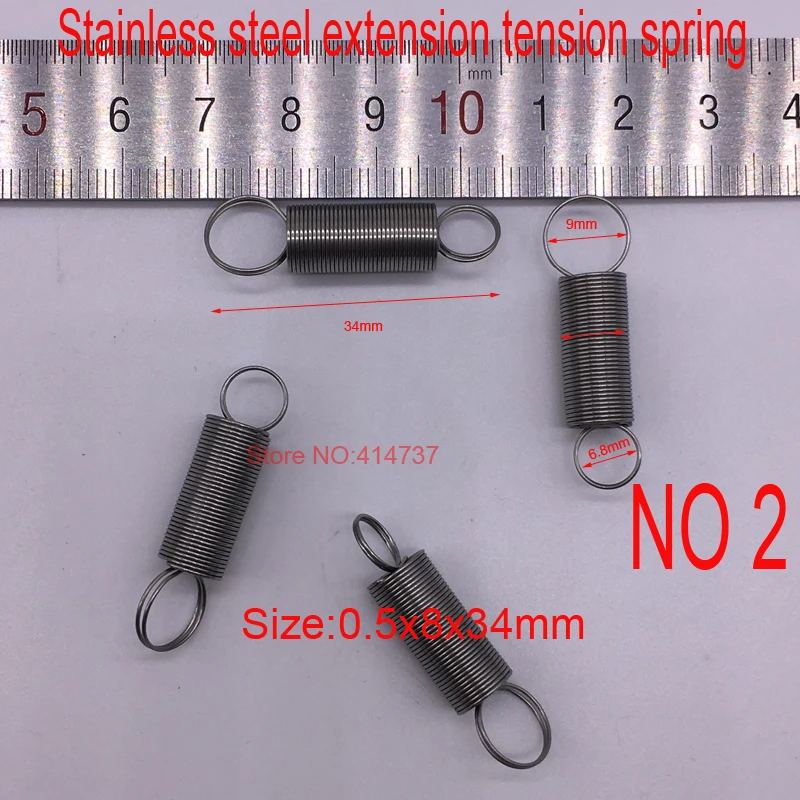 0.3*2.4*10mm /0.5*8*34mm Micro Small tension spring extension springs