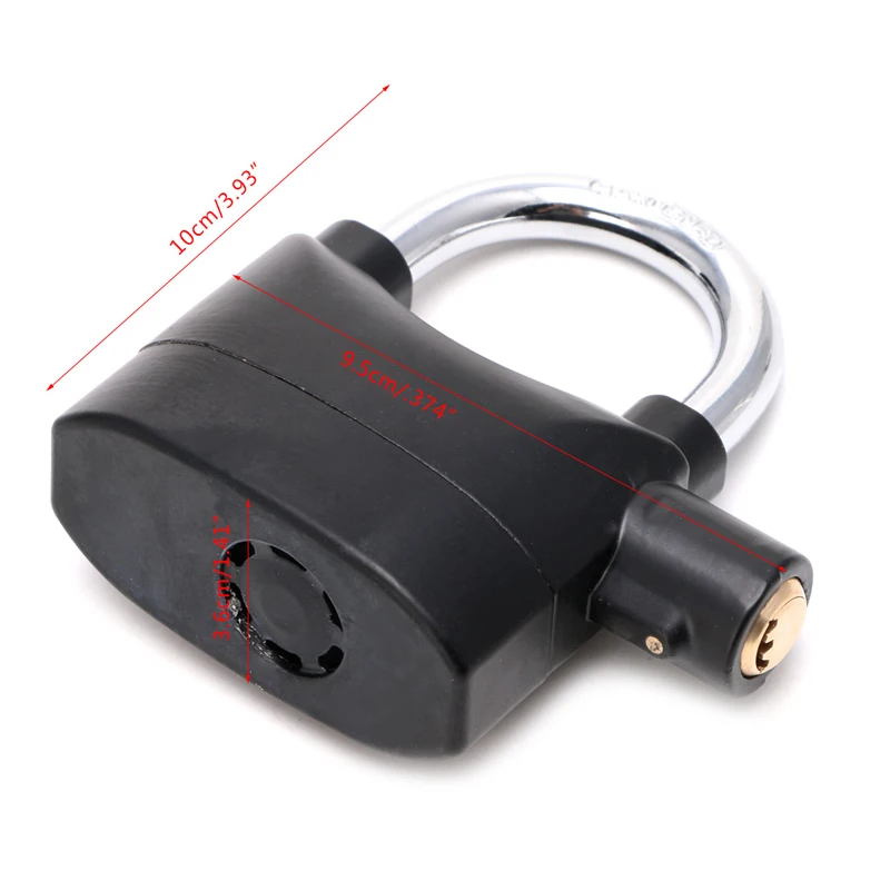 Waterproof Siren Alarm Padlock Alarm Lock for Motorcycle Short Beam Bike Bicycle