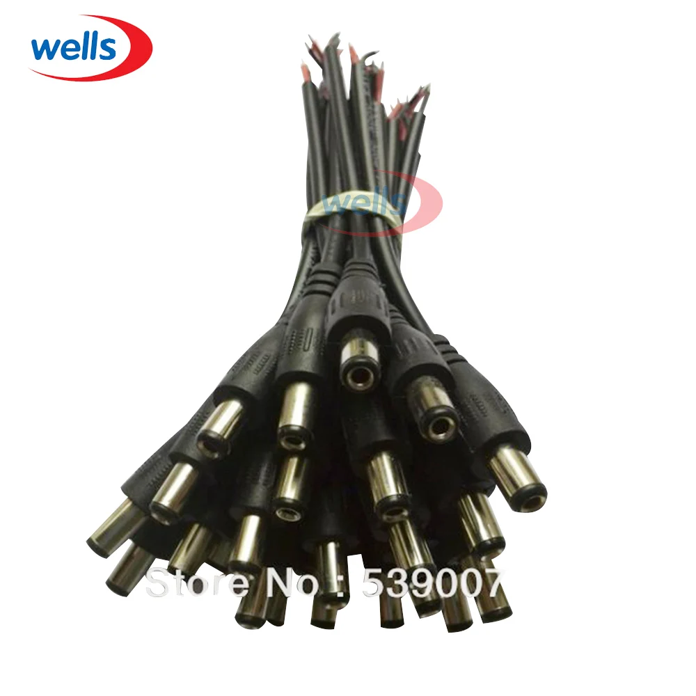 5/10pcs 5.5x2.1 Plug DC male or Female  Cable Wire Connector For 3528  5050 LED Strip Light