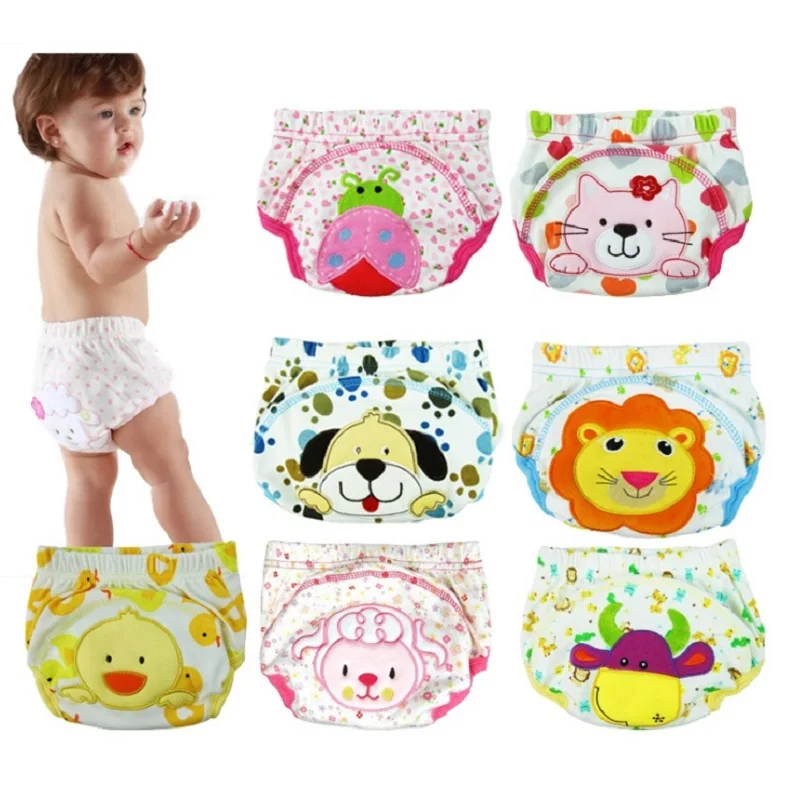 Hooyi Baby Nappies Washable Cloth Diaper Animal Newborn Training Pants Children Underpant Girls Panties diaper bag Cover