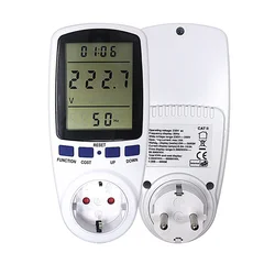 Digital Energy Watt Meter Power Detector Voltmeter EU BR Socket LCD AC 110V/230V 50Hz 16A Selection W KWh Electronic