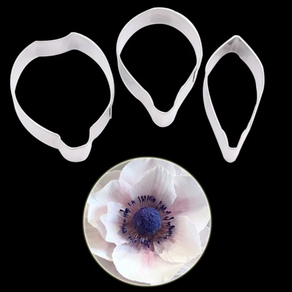 Anemone Petal Veiner Silicone Mould Flower Fondant Gumpaste Candy Mold Cake Decorating Tools ,Sugarcraft Mold CS217