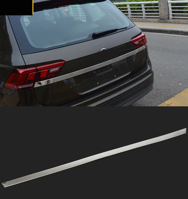 

Fit For Volkswagen Tiguan 2017 Chrome Rear Trunk Tailgate Door Handle Cover Tail Gate Light Lamp Trim Bezel Molding Garnish 2018