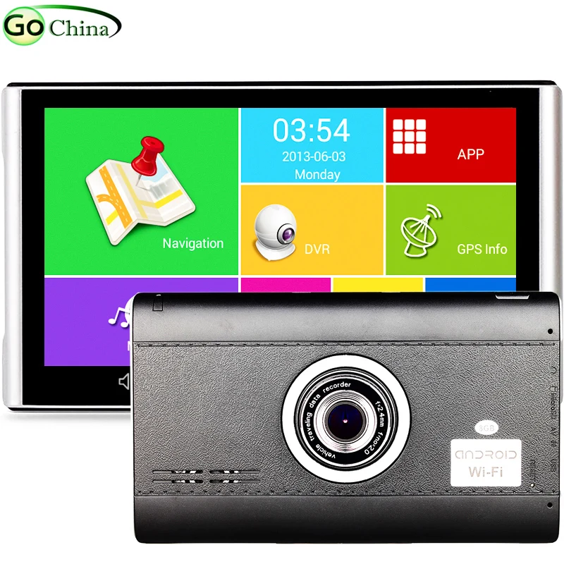 

iautoGo 7" Android GPS DVR Navigator 1080P Car DVR Recorder 512M 8G Truck GPS Quad Core Tablet GPS WIFI Bluetooth AV-IN