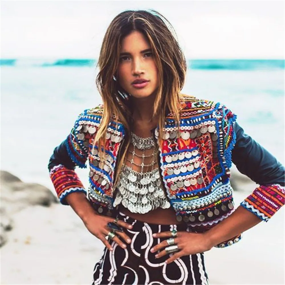 Full Coins Tassel Chest Chain For Summer Beach Party Bohemian Gypsy Afghan Ethnic Slave Harness Underwear Bra Sexy Body Jewelry