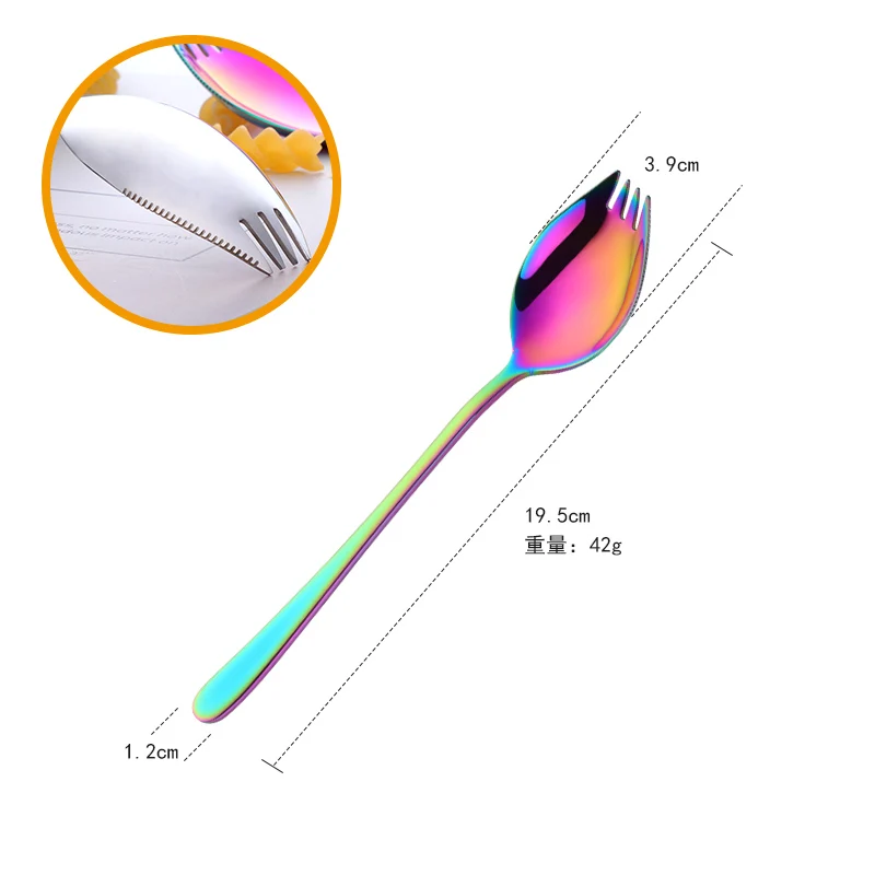 Nieuwe 3 In 1 Spork Fit Lepel Vork Multi-Functionele Servies Outdoor Reizen Camping Wandelen Bestek Gebruiksvoorwerpen Triple Picknick gadget