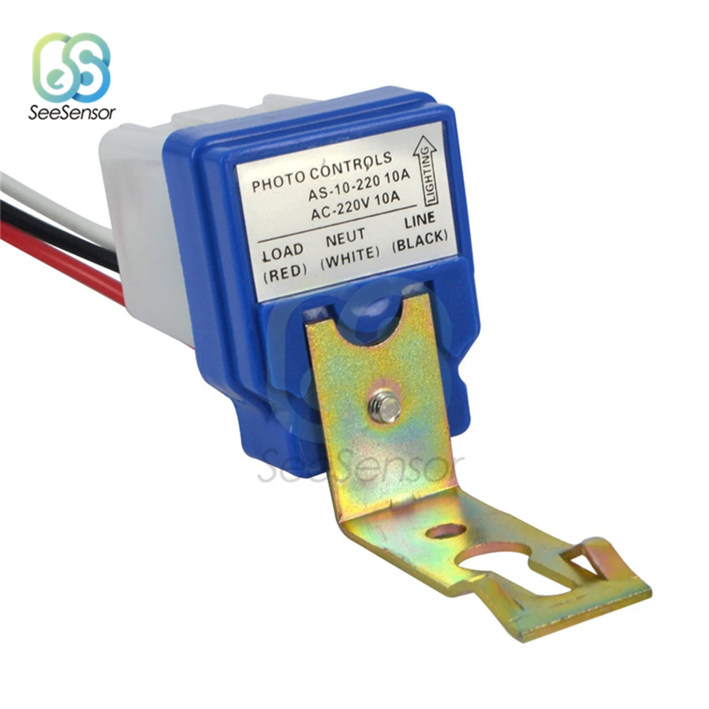 Automatic On Off Photocell Street Lamp Light Switch Controller Photo Control Photoswitch Sensor Switch 12V 24V 220V 50-60Hz 10A