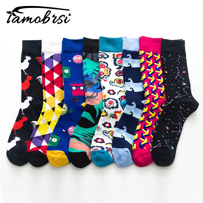 2021 New Fashion Style Socks Short Chicken Geometry Pattern Funny Cotton Socks Women Winter Warm Men Unisex Happy Socks Female