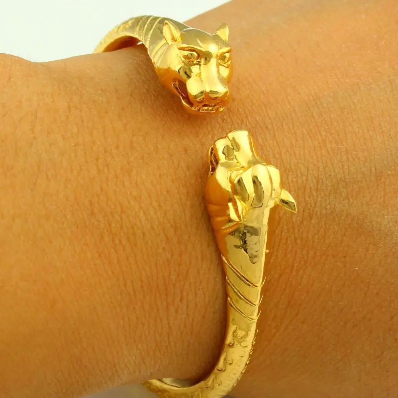 Adixyn 2pcs/lot New Dubai Dragon Bangles for Women Men Gold Color Bangle Bracelet Ethiopian/India/African Jewelry