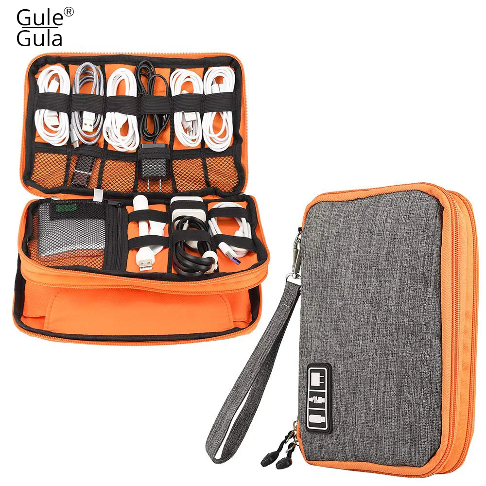 

Travel Storage Portable Digital Accessories Gadget Devices Organizer USB Cable Charger Storage Case Travel Cable Organizer Bag