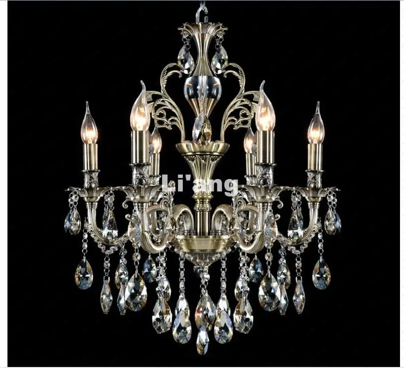 Free Shipping Crystal Chandelier Hanging Light Fitting Good Quality K9 Crystal European Decora Drop Lustre for Living Room Light