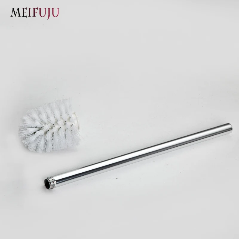 MEIFUJU 3 PCS Aluminum WC Bathroomm Cleaniing Toilet Head HolderToilet Brush Head Holders Cleaner Toilet Brush White Head