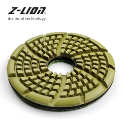 Z-LEAP 7Pcs 3.5 Inch Diamond Floor Grinding Pad Resin Bond Wet Polishing Abrasive Disc For Stone Marble Granite Ceramic Buffing