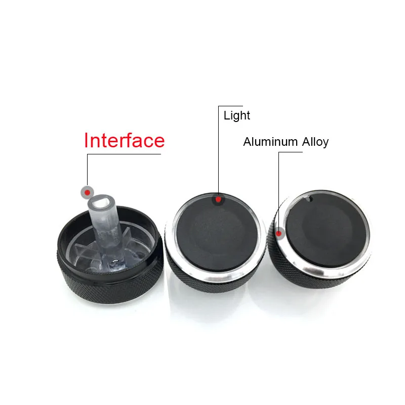 3pcs/Set Aluminum Alloy Car Air Conditioning Knobs AC Knob for Mazda 5 Mazda CX-7 Heat Control Switch Knob Car Accessories