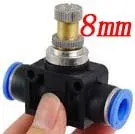 

Free Shipping 100PCS/LOT High Quality Push in to Connect Speed Control Pneumatic Fitting 8mm