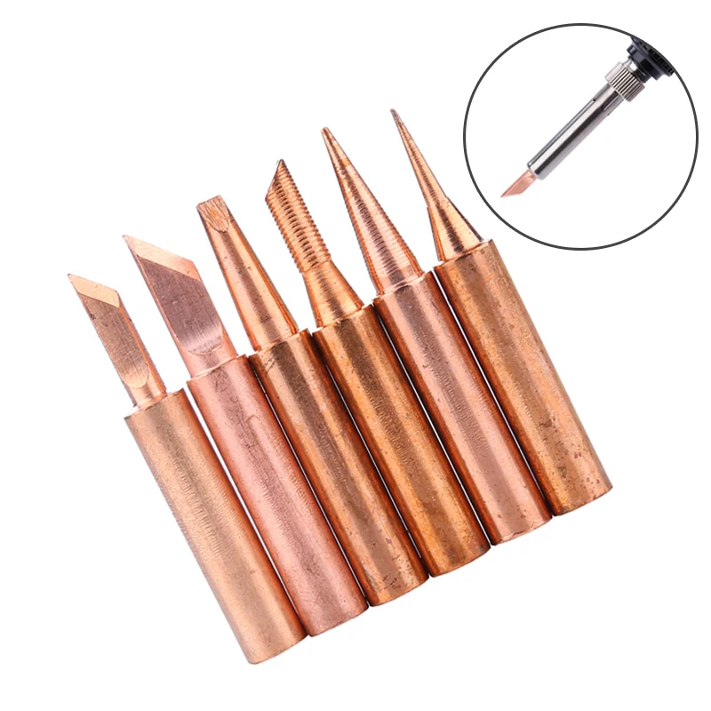 900M-T Series Soldering Iron Tip Pure ทองแดงตะกั่ว-ฟรีสำหรับเชื่อมสถานี Rework Soldering เคล็ดลับซ่อมเครื่องมือ