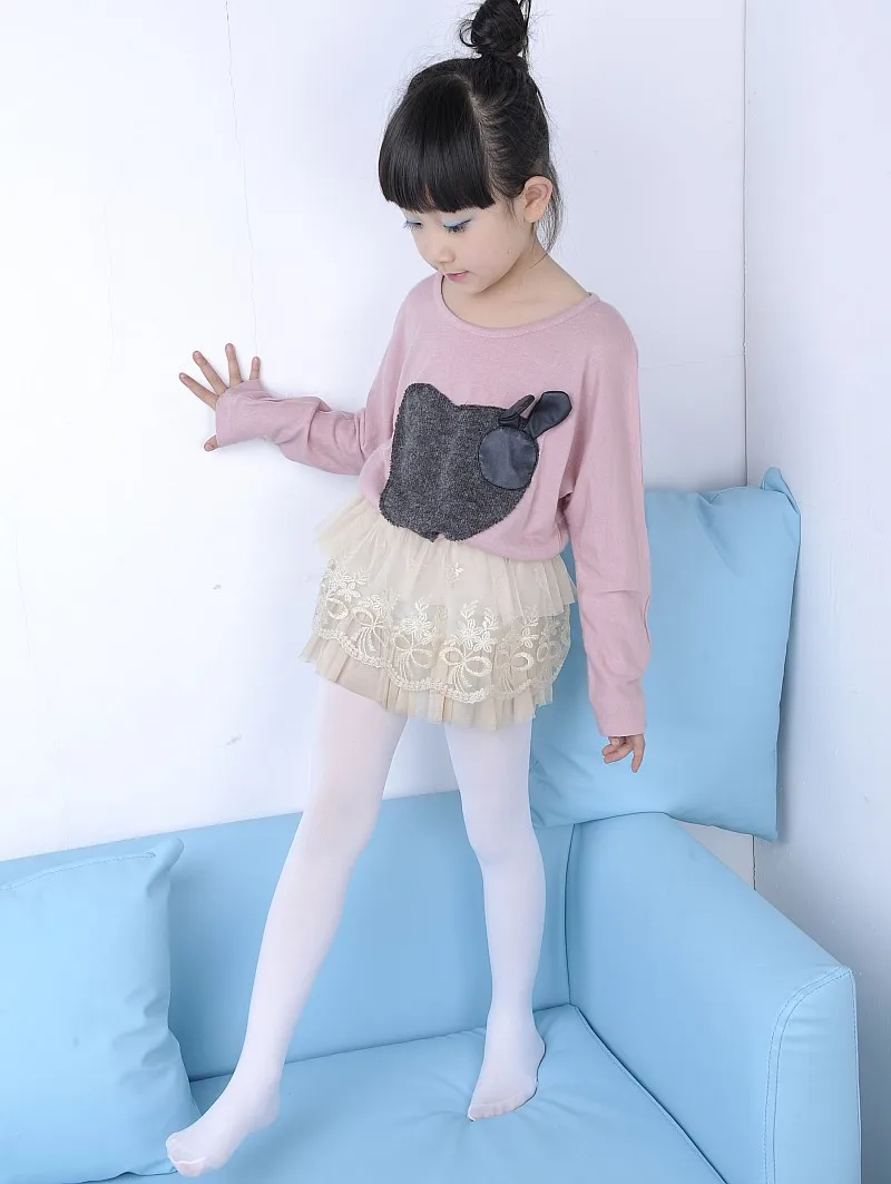 2-16 Year Spring Candy Color Kids Pantyhose Ballet Dance Tights for Girls Stocking Velvet Solid White Pantyhose Girls Tights