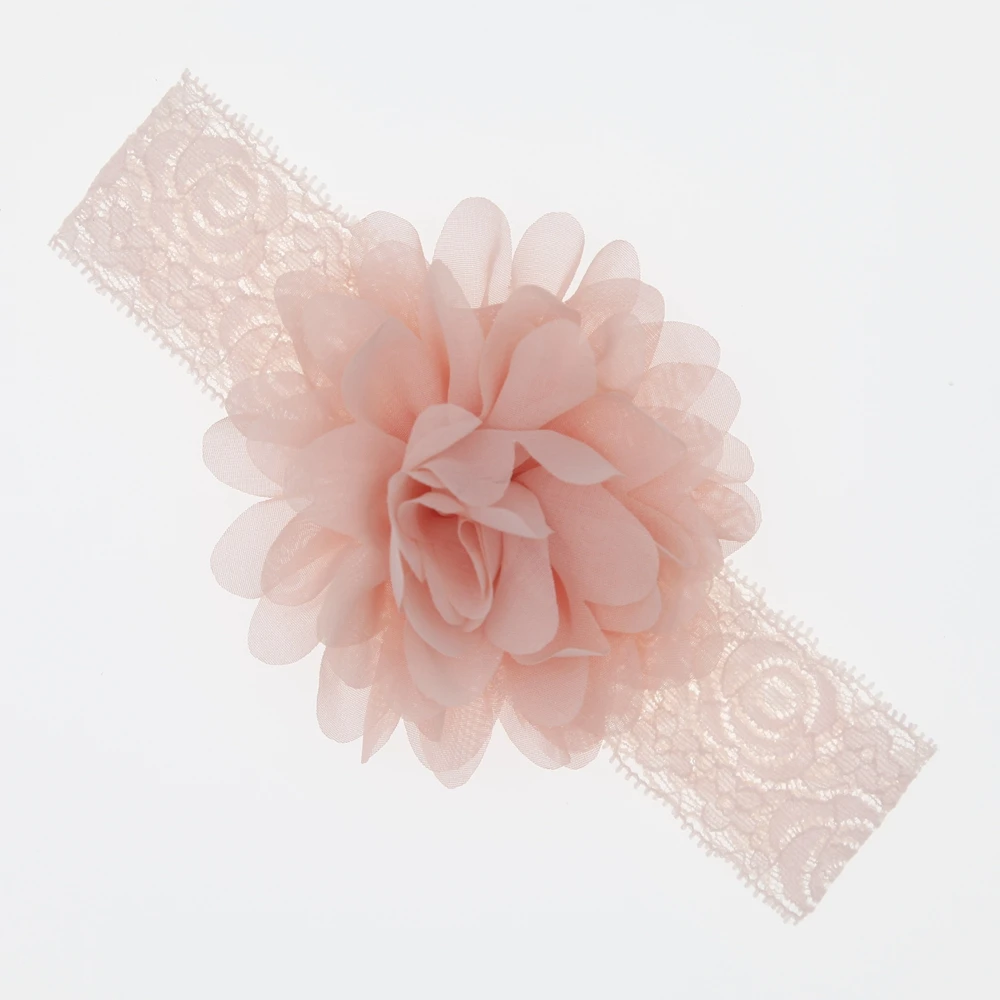 baby girls hair accessories baby headband Chiffon flower Baby elastic Lace hair band newborn infant headbands for girls headwear