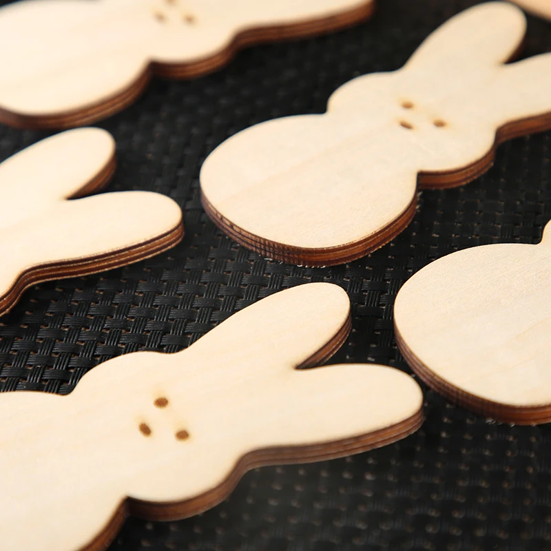 10pcs Peep Bunny , Wood Cutout,Easter Table Setting,Easter Decor,Easter Wood Crafts,Easter Wreath Supplies