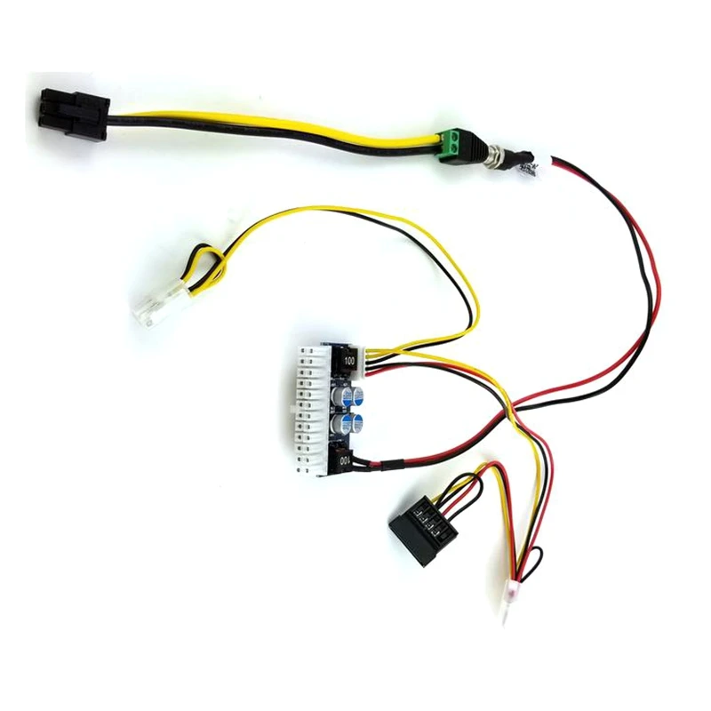 160Watt 24Pin ATX Power Module PICO-PSU DC to PCI-E 6Pin Connector with Molex SATA CPU Cable