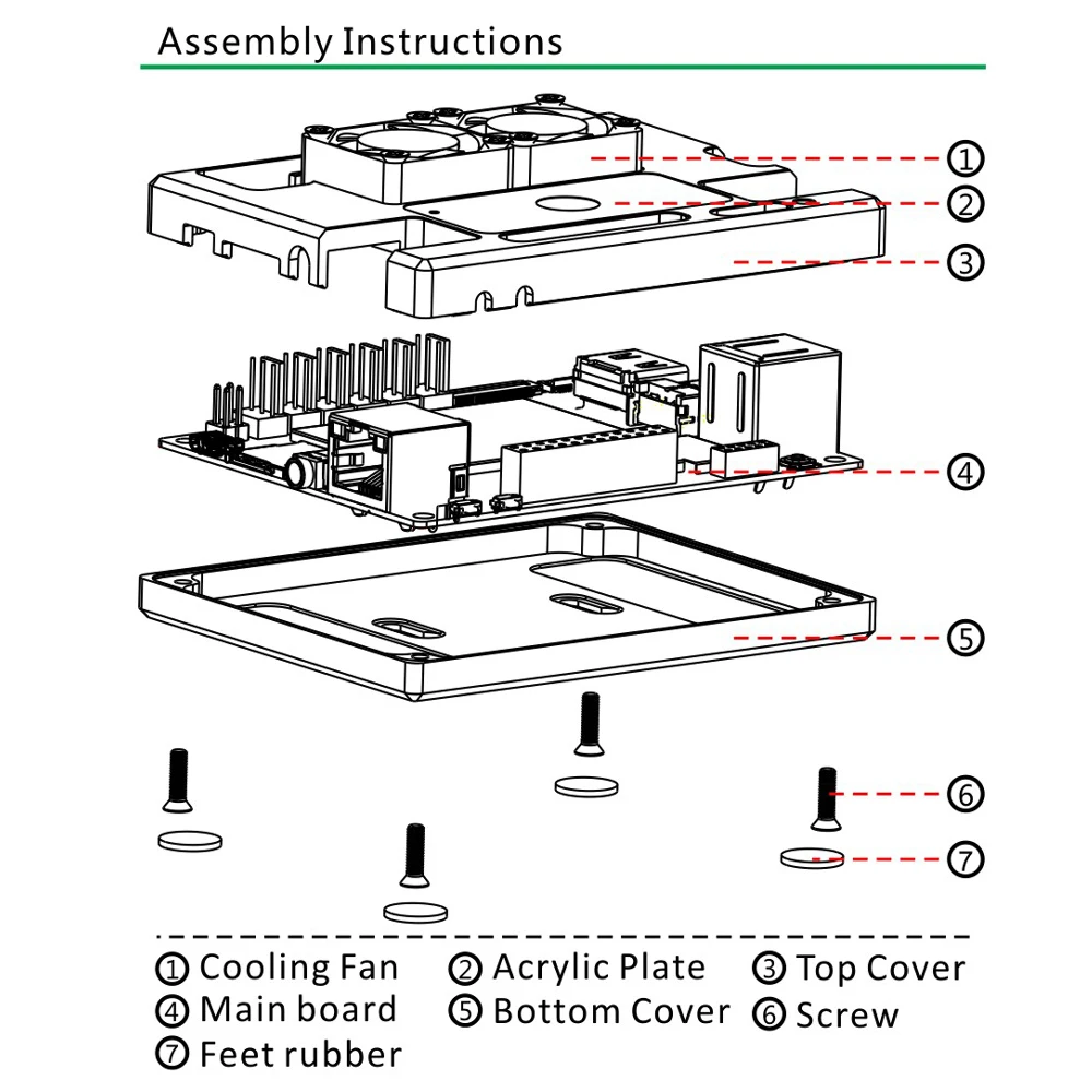 LattePanda Aluminum Case with Dual Super Mute Cooling Fan Black by Eleduino