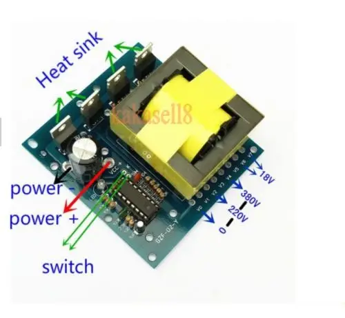 500W Inverter Boost Board Transformer Power DC 12V 24V TO AC 220V 380V Car Converter