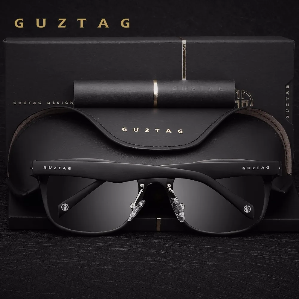GUZTAG Brand Unisex Sunglasses Aluminum Square Polarized Mirror UV400  Men Women Sun Glasses Driving Fishing For Male G9201