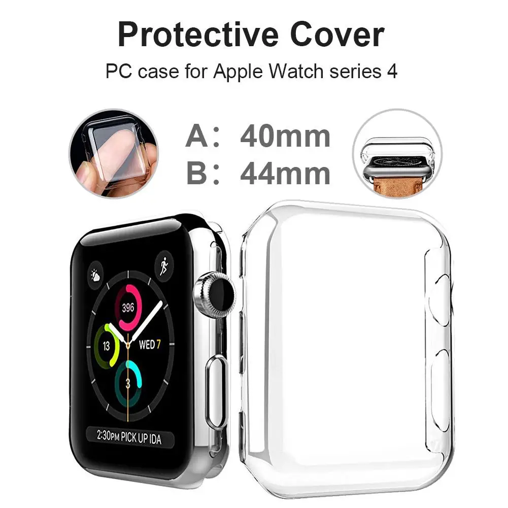 1 Chiếc Ốp Lưng Cứng Dành Cho Đồng Hồ Apple Bảo Vệ Điện Dành Cho Iwatch Full Cover Cực Rõ Ràng Khung 44Mm 40Mm