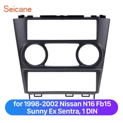 Seicane One Din Car Fascia Refitting Frame Kit for 1998-2002 Nissan N16 Fb15 Sunny Ex Sentra Trim Bezel Plate