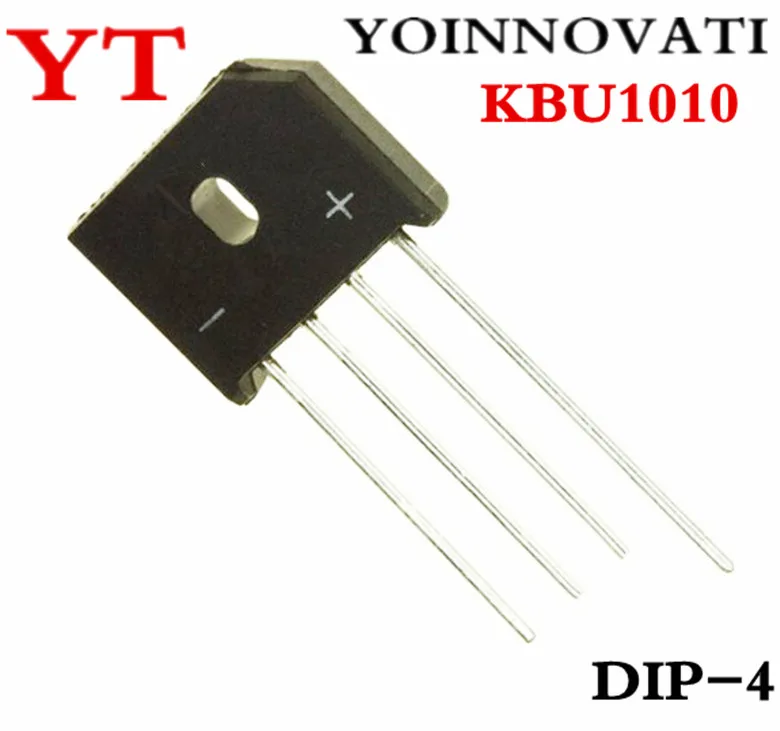 100pcs/lot bridge rectifier KBU1010 KBU-1010 10A 1000V bridge rectifier IC Best quality