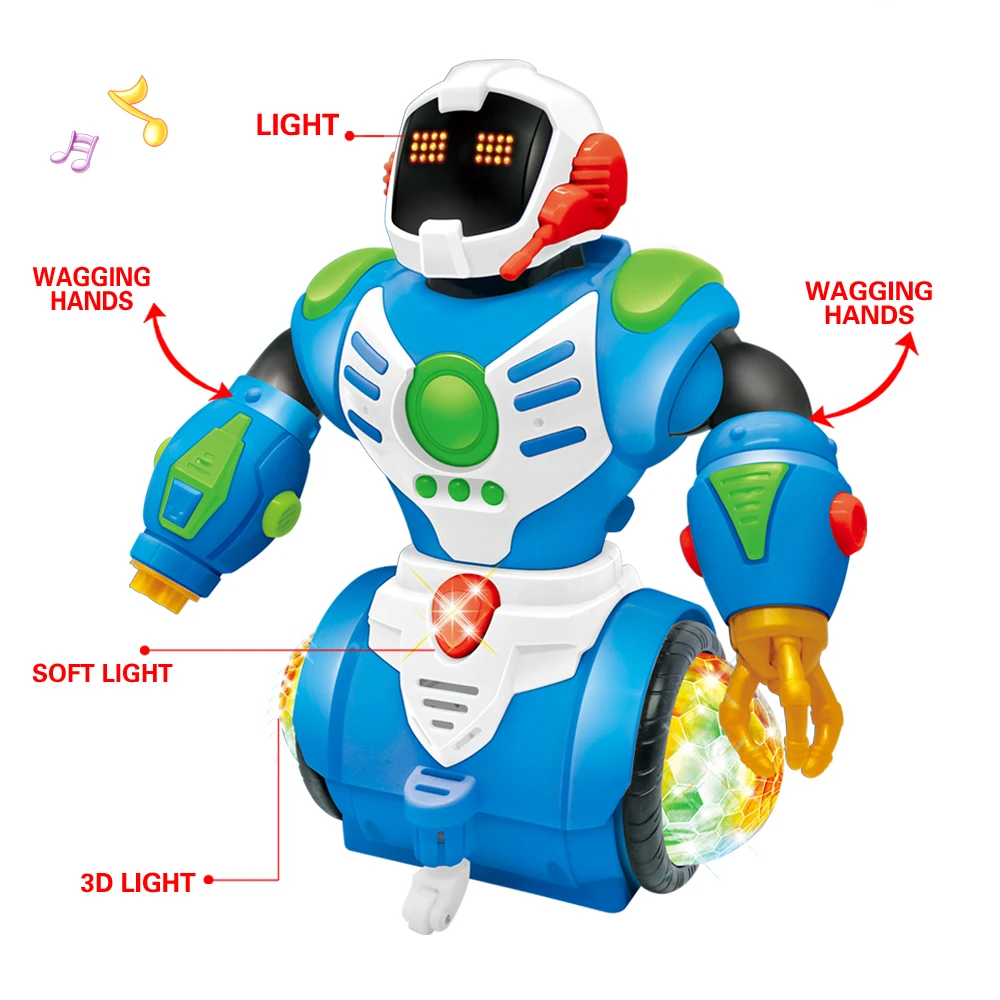 Dancing Robot With Flashing Led Light Dancing Intelligent Model Electric Simulated Educational Robotic Toys for children