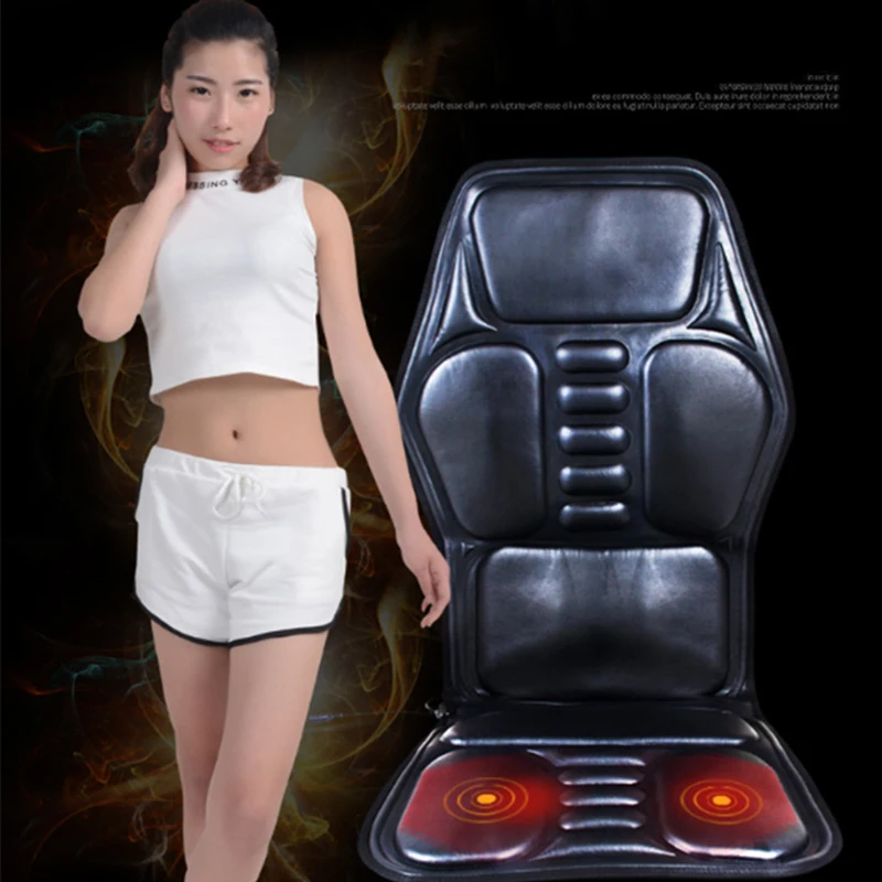 Car Home Office Full-Body Massage Cushion.Heat Vibrate Mattress.Back Neck Massage Chair Massage Relaxation Car Seat 12V