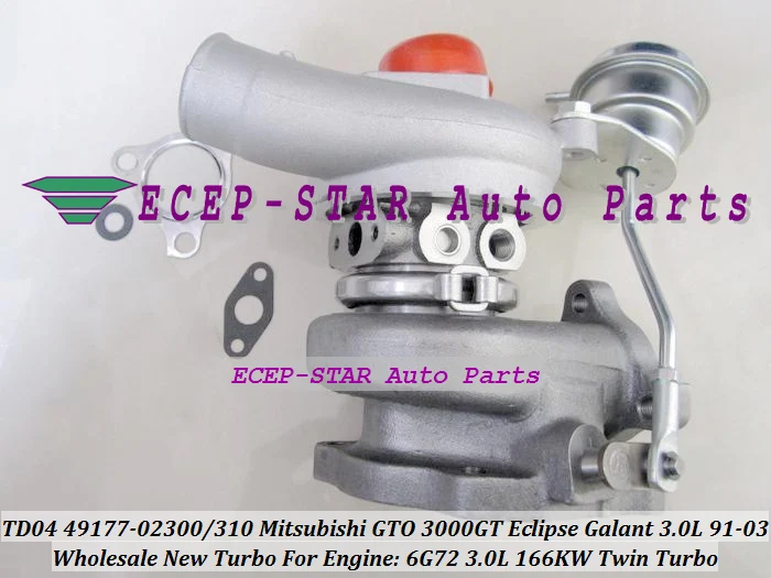 شاحن توربيني TWin Turbo TD04 49177-02310 49177-02410 لـ MITSUBISHI GTO 3000GT Eclipse Galant لـ Dodge Stealth 91- 6G72 V6 3.0L #6
