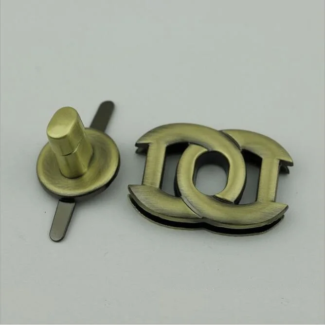 (10pieces/lot) factory wholesale luxury handbags metal twist lock decorative buckle hardware accessories