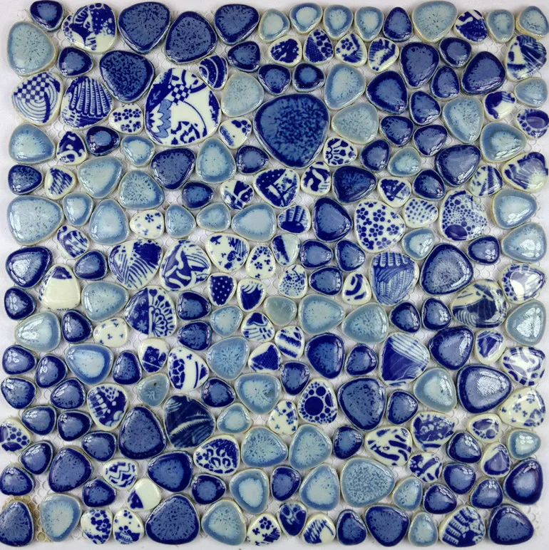 

Fashion prcelain pebble mosaic tile kitchen backsplash wallpaper bathroom swimming pool wall tiles shower fireplace TV backgroud