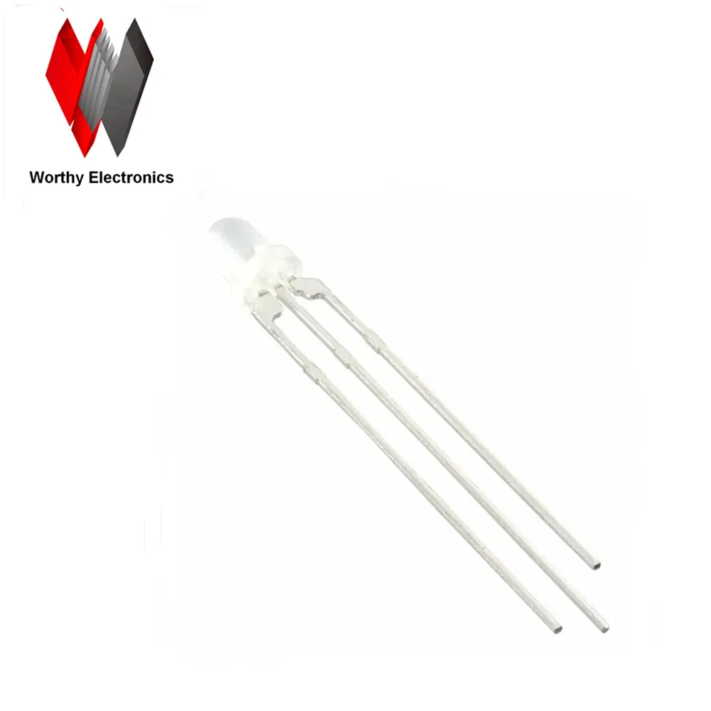 

Free shiping 500PCS/LOT T-1 Bi-Color Round with Domed Top 3-Leads LED RED/YELLOW DIFFUSED T-1 T/H 3MM LED WP115 WP115VEYW